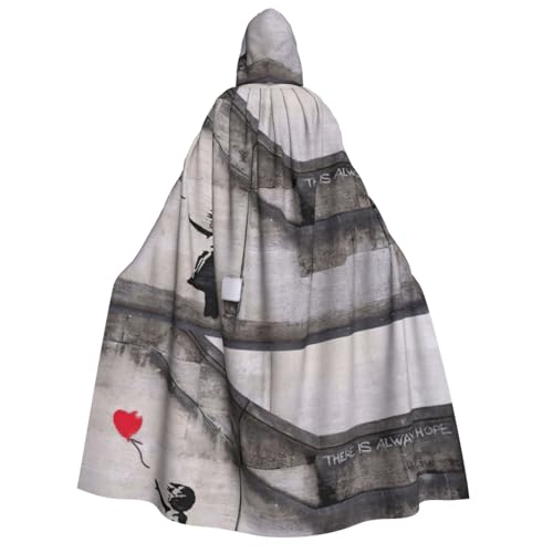 PQruop Halloween-Kapuzenumhang für Mädchen mit Luftballons, geeignet für Maskerade, Weihnachtsfeier, Cosplay-Kostüm von PQruop