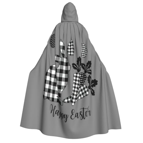 PQruop Halloween-Kapuzenumhang mit Aufschrift "Happy Easter", Hexenumhang, geeignet für Maskerade, Weihnachtsfeier, Cosplay-Kostüm PQruop Halloween-Kapuzenumhang mit Aufschrift "Happy Easter", Hexenumhang, geeignet für Maskerade, Weihnachtsfeier, Cosplay-Kostüm von PQruop