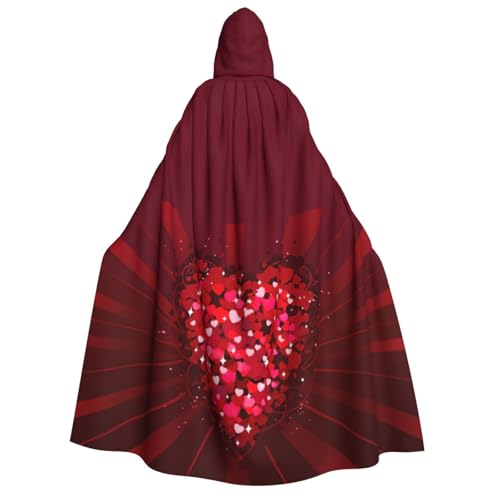 PQruop Halloween-Kapuzenumhang mit Aufschrift "Happy Valentine's Day", Hexenumhang, geeignet für Maskerade, Weihnachtsfeier, Cosplay-Kostüm PQruop Halloween-Kapuzenumhang mit Aufschrift "Happy Valentine's Day", Hexenumhang, geeignet für Maskerade, Weihnachtsfeier, Cosplay-Kostüm von PQruop