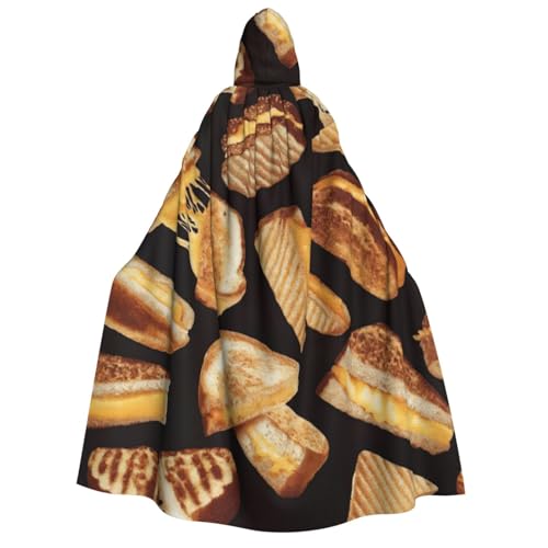 PQruop Halloween-Kapuzenumhang mit Käse-Sandwiches-Druck, Hexenumhang, geeignet für Maskerade, Weihnachtsfeier, Cosplay-Kostüm PQruop Halloween-Kapuzenumhang mit Käse-Sandwiches-Druck, Hexenumhang, geeignet für Maskerade, Weihnachtsfeier, Cosplay-Kostüm von PQruop