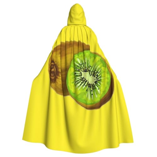 PQruop Halloween-Kapuzenumhang mit Kiwi-Druck, dekorativer Umhang für Partys, Cosplay und Festivals von PQruop