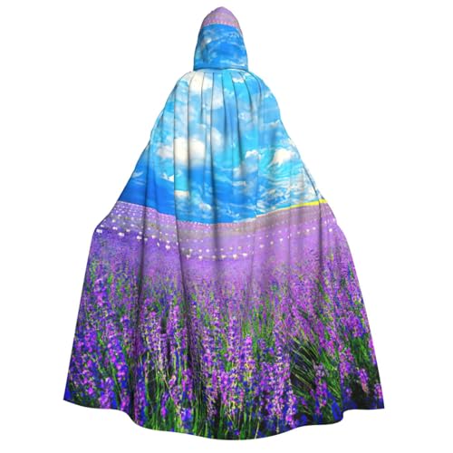 PQruop Halloween-Kapuzenumhang mit Lavendeldruck, Hexenumhang, geeignet für Maskerade, Weihnachtsfeier, Cosplay-Kostüm PQruop Halloween-Kapuzenumhang mit Lavendeldruck, Hexenumhang, geeignet für Maskerade, Weihnachtsfeier, Cosplay-Kostüm von PQruop