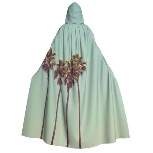 PQruop Halloween-Kapuzenumhang mit Palmenaufdruck, Hexenumhang, geeignet für Maskerade, Weihnachtsfeier, Cosplay-Kostüm PQruop Halloween-Kapuzenumhang mit Palmenaufdruck, Hexenumhang, geeignet für Maskerade, Weihnachtsfeier, Cosplay-Kostüm von PQruop
