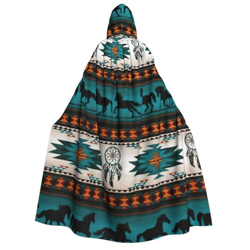 PQruop Halloween-Kapuzenumhang mit Pferdeaufdruck, Hexenumhang, geeignet für Maskerade, Weihnachtsfeier, Cosplay-Kostüm PQruop Halloween-Kapuzenumhang mit Pferdeaufdruck, Hexenumhang, geeignet für Maskerade, Weihnachtsfeier, Cosplay-Kostüm von PQruop