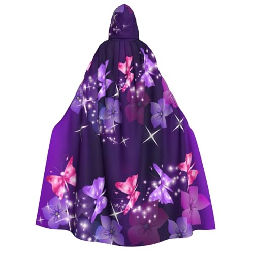 PQruop Halloween-Kapuzenumhang mit Schmetterlingsdruck, Hexenumhang, geeignet für Maskerade, Weihnachtsfeier, Cosplay-Kostüm PQruop Halloween-Kapuzenumhang mit Schmetterlingsdruck, Hexenumhang, geeignet für Maskerade, Weihnachtsfeier, Cosplay-Kostüm von PQruop