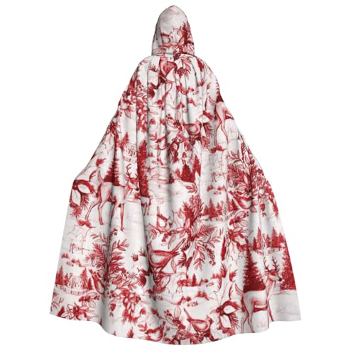 PQruop Halloween-Kapuzenumhang mit Tiermotiv, Wildnis, Bär, Hirsch, geeignet für Maskerade, Weihnachtsfeier, Cosplay-Kostüm von PQruop