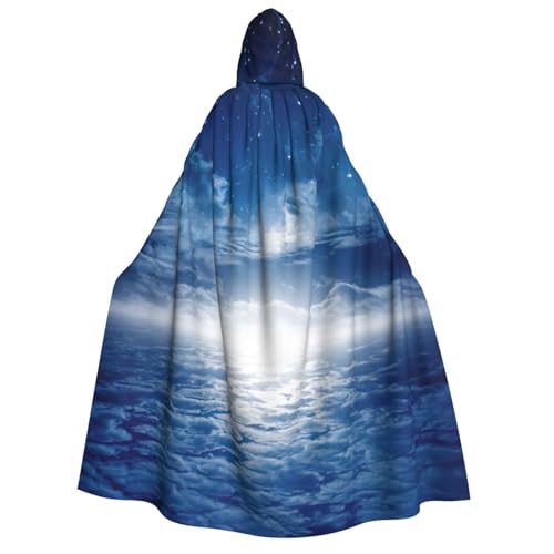 PQruop Halloween-Kapuzenumhang mit fallendem Stern und Mond, geeignet für Maskerade, Weihnachtsfeier, Cosplay-Kostüm PQruop Halloween-Kapuzenumhang mit fallendem Stern und Mond, geeignet für Maskerade, Weihnachtsfeier, Cosplay-Kostüm von PQruop