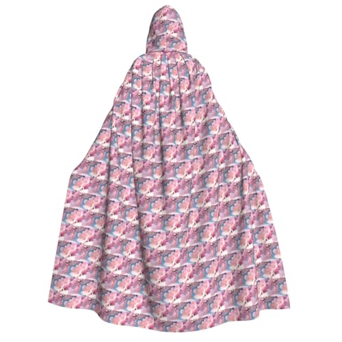 PQruop Halloween-Kapuzenumhang mit rosa Kirschblüten, Hexenumhang, geeignet für Maskerade, Weihnachtsfeier, Cosplay-Kostüm PQruop Halloween-Kapuzenumhang mit rosa Kirschblüten, Hexenumhang, geeignet für Maskerade, Weihnachtsfeier, Cosplay-Kostüm von PQruop