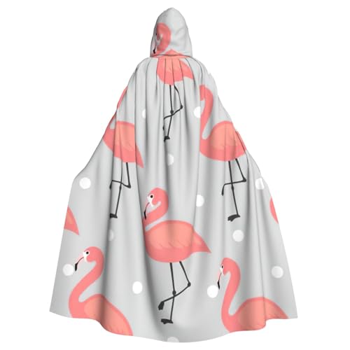 PQruop Halloween-Umhang mit Flamingo-Druck, dekorativer Umhang für Partys, Cosplay und Festivals PQruop Halloween-Umhang mit Flamingo-Druck, dekorativer Umhang für Partys, Cosplay und Festivals von PQruop
