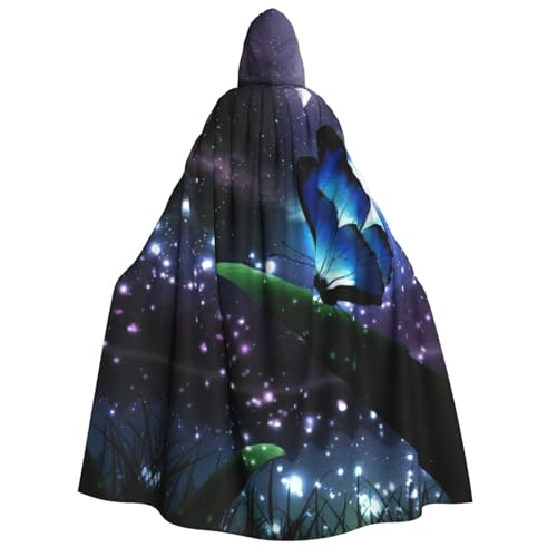PQruop Halloween-Umhang mit Schmetterlingsnacht, Hexenumhang, geeignet für Maskerade, Weihnachtsfeier, Cosplay-Kostüm von PQruop