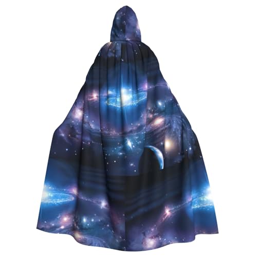 PQruop Halloween-Umhang mit Weltraumplaneten, dekorativer Umhang für Partys, Cosplay und Festivals von PQruop