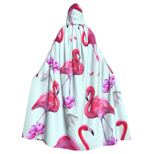 PQruop Halloween-Umhang mit rosa Flamingos, dekorativer Umhang für Partys, Cosplay und Festivals PQruop Halloween-Umhang mit rosa Flamingos, dekorativer Umhang für Partys, Cosplay und Festivals von PQruop
