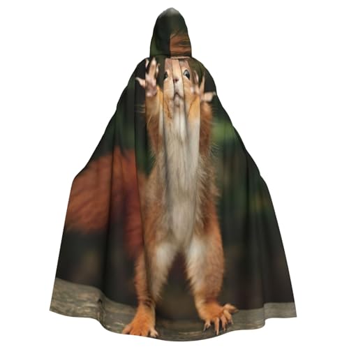 PQruop Lustiger Eichhörnchen-Umhang mit Tierdruck, für Erwachsene, Halloween, dekorativer Umhang für Partys, Cosplay und Festivals PQruop Lustiger Eichhörnchen-Umhang mit Tierdruck, für Erwachsene, Halloween, dekorativer Umhang für Partys, Cosplay und Festivals von PQruop