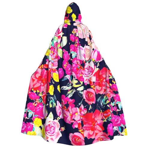 PQruop Roses Garden Print Halloween Kapuzenumhang, Hexenumhang, geeignet für Maskerade, Weihnachtsfeier, Cosplay-Kostüm PQruop Roses Garden Print Halloween Kapuzenumhang, Hexenumhang, geeignet für Maskerade, Weihnachtsfeier, Cosplay-Kostüm von PQruop