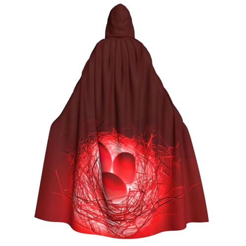 PQruop Roter Eier-Druck, Halloween-Kapuzenumhang, Hexenumhang, geeignet für Maskerade, Weihnachtsfeier, Cosplay-Kostüm PQruop Roter Eier-Druck, Halloween-Kapuzenumhang, Hexenumhang, geeignet für Maskerade, Weihnachtsfeier, Cosplay-Kostüm von PQruop