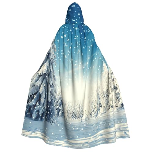 PQruop Snow Wonderland Weihnachtsdruck mit Weihnachtsdruck, Hexenumhang, geeignet für Maskerade, Weihnachtsfeier, Cosplay-Kostüm PQruop Snow Wonderland Weihnachtsdruck mit Weihnachtsdruck, Hexenumhang, geeignet für Maskerade, Weihnachtsfeier, Cosplay-Kostüm von PQruop