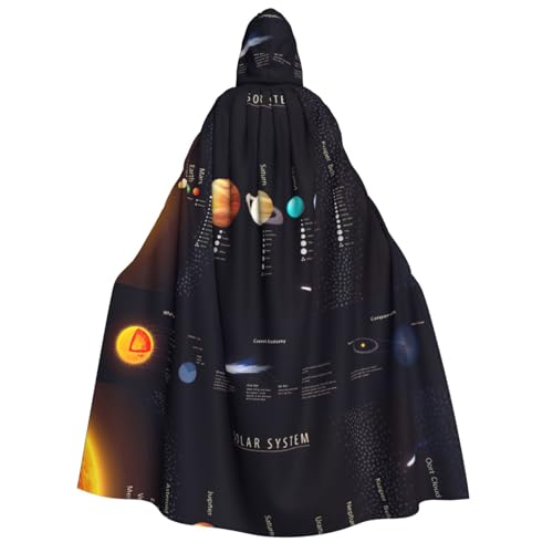 PQruop Sonnensystem Jupiter Saturn Druck Halloween Kapuzenumhang Hexenumhang geeignet für Maskerade, Weihnachtsfeier, Cosplay-Kostüm PQruop Sonnensystem Jupiter Saturn Druck Halloween Kapuzenumhang Hexenumhang geeignet für Maskerade, Weihnachtsfeier, Cosplay-Kostüm von PQruop