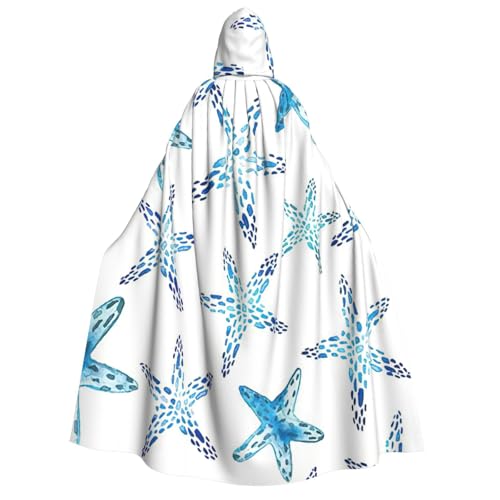 PQruop Süßer Seestern-Druck, Halloween-Kapuzenumhang, Hexenumhang, geeignet für Maskerade, Weihnachtsfeier, Cosplay-Kostüm PQruop Süßer Seestern-Druck, Halloween-Kapuzenumhang, Hexenumhang, geeignet für Maskerade, Weihnachtsfeier, Cosplay-Kostüm von PQruop
