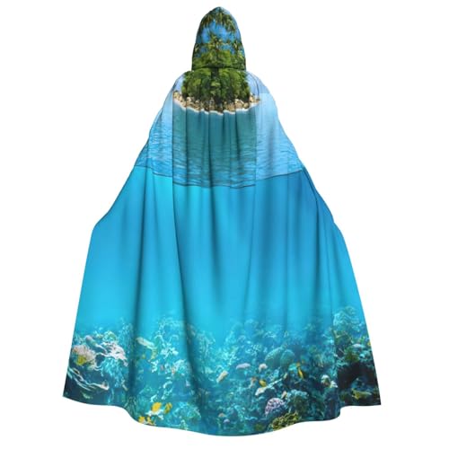 PQruop Unterwasser-Korallenriff, Meeresboden, Halloween-Kapuzenumhang, Hexenumhang, geeignet für Maskerade, Weihnachtsfeier, Cosplay-Kostüm PQruop Unterwasser-Korallenriff, Meeresboden, Halloween-Kapuzenumhang, Hexenumhang, geeignet für Maskerade, Weihnachtsfeier, Cosplay-Kostüm von PQruop