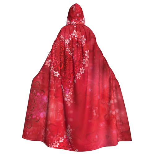 PQruop Valentinstags-Umhang mit Herz-Blumendruck, für Erwachsene, Halloween, dekorativer Umhang für Partys, Cosplay und Festivals PQruop Valentinstags-Umhang mit Herz-Blumendruck, für Erwachsene, Halloween, dekorativer Umhang für Partys, Cosplay und Festivals von PQruop