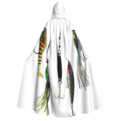 PQruop Verschiedene Arten von Angelködern, Halloween-Kapuzenumhang, Hexenumhang, geeignet für Maskerade, Weihnachtsfeier, Cosplay-Kostüm PQruop Verschiedene Arten von Angelködern, Halloween-Kapuzenumhang, Hexenumhang, geeignet für Maskerade, Weihnachtsfeier, Cosplay-Kostüm von PQruop