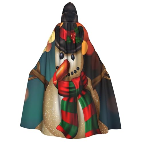 PQruop Weihnachtlicher Schneemann-Druck, Halloween-Kapuzenumhang, Hexenumhang, geeignet für Maskerade, Weihnachtsfeier, Cosplay-Kostüm PQruop Weihnachtlicher Schneemann-Druck, Halloween-Kapuzenumhang, Hexenumhang, geeignet für Maskerade, Weihnachtsfeier, Cosplay-Kostüm von PQruop