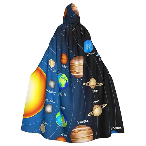 PQruop Weltraum-Sonnensystem-Druck, Erwachsenen-Umhang, dekorativer Umhang für Partys, Cosplay und Festivals PQruop Weltraum-Sonnensystem-Druck, Erwachsenen-Umhang, dekorativer Umhang für Partys, Cosplay und Festivals von PQruop