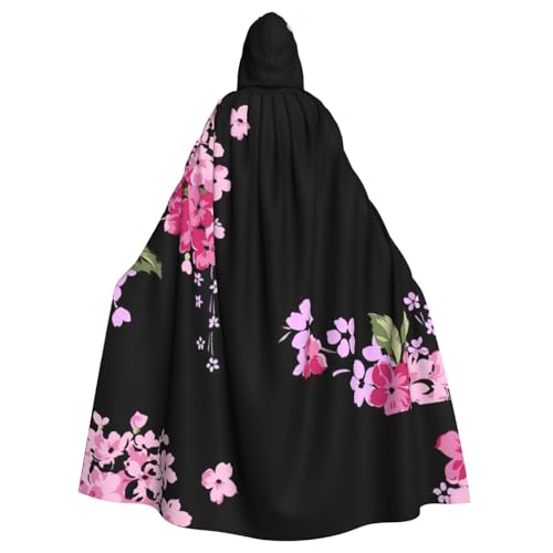 PQruop Wunderschöner Halloween-Umhang mit Blumenaufdruck, dekorativer Umhang für Partys, Cosplay und Festivals PQruop Wunderschöner Halloween-Umhang mit Blumenaufdruck, dekorativer Umhang für Partys, Cosplay und Festivals von PQruop