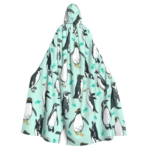 Süßer Pinguin-Aufdruck, Halloween-Kapuzenumhang, dekorativer Umhang für Partys, Cosplay und Festivals Süßer Pinguin-Aufdruck, Halloween-Kapuzenumhang, dekorativer Umhang für Partys, Cosplay und Festivals von PQruop