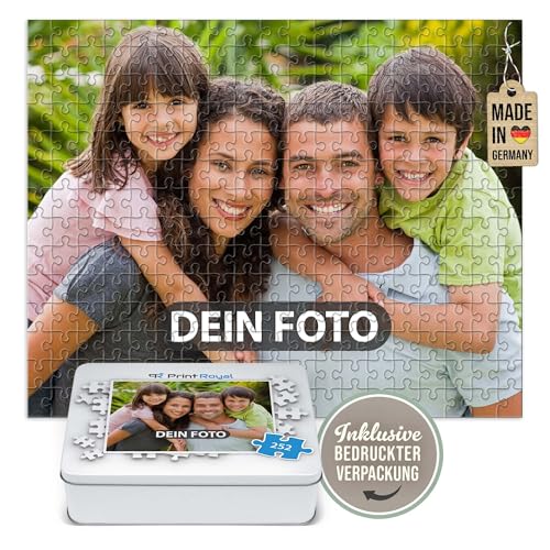 PR Print Royal Foto-Puzzle 24-1000 Teile in inkl. hochwertiger Metalldose - mit eigenem Foto Bedrucken - Puzzle selber gestalten - 192 Teile in Metalldose von PR Print Royal