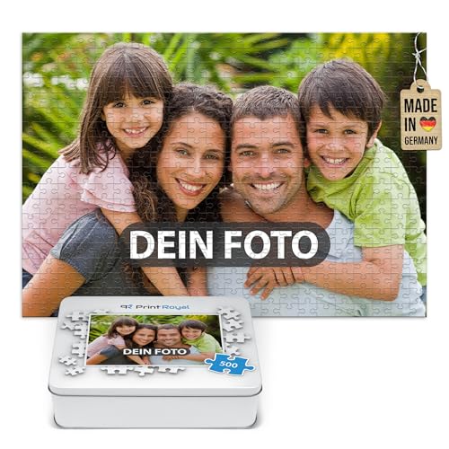 PR Print Royal Foto-Puzzle 24-1000 Teile in inkl. hochwertiger Metalldose - mit eigenem Foto Bedrucken - Puzzle selber gestalten - 500 Teile in Metalldose von PR Print Royal