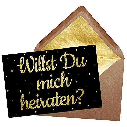 PR Print Royal Foto-Puzzle - Willst du Mich heiraten? - inkl. Briefumschlag mit Gold-Inlay - Geschenk Heiratsantrag, zur Hochzeit & Verlobung - 24 Teile von PR Print Royal