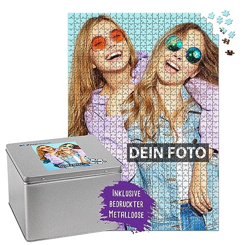 Foto-Puzzle mit eigenem Foto Bedrucken - Puzzle selber gestalten - 2000 Teile inkl. hochwertiger Metalldose, Hochformat, 68,5 cm x 96,5 cm I Personalisiert von PR Print Royal