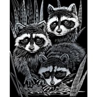 PRACHT Kratzbild Waschbären silber 20x25cm PRACHT Kratzbild Waschbären silber 20x25cm von PRACHT