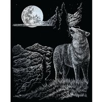 PRACHT Kratzbild Wolf silber 20x25cm PRACHT Kratzbild Wolf silber 20x25cm von PRACHT