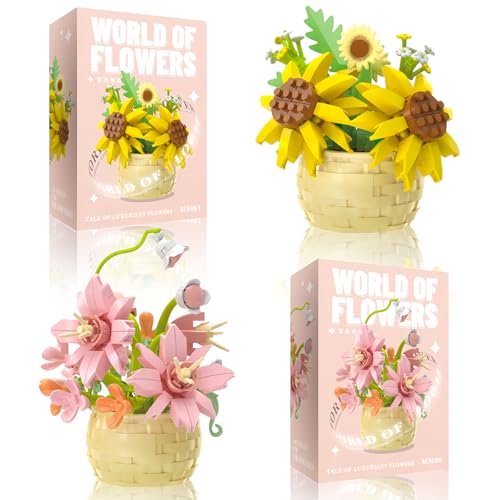 PRBUEHI 2-Teiliges Blumen Bausteine Pflanzenblumenbaustein Blumenbonsai-Baustein-Set Blumenstrauß-Baustein-Set Bausteine Blumen Geeignet für Die Dekoration Von Zuhause und Büro Usw PRBUEHI 2-Teiliges Blumen Bausteine Pflanzenblumenbaustein Blumenbonsai-Baustein-Set Blumenstrauß-Baustein-Set Bausteine Blumen Geeignet für Die Dekoration Von Zuhause und Büro Usw von PRBUEHI