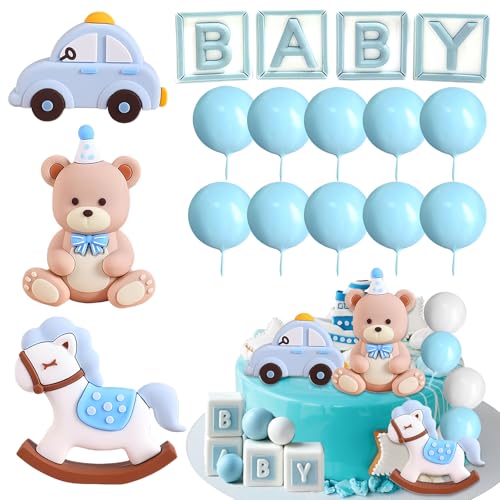 Tortendeko Bär Blau Baby-Geburtstagstorte Dekoration Puppenornamente Teddybär-Kuchendekoration Geeignet für Partybedarf, Geburtstage, Feiern Tortendeko Baby Tortendeko Bär Blau Baby-Geburtstagstorte Dekoration Puppenornamente Teddybär-Kuchendekoration Geeignet für Partybedarf, Geburtstage, Feiern Tortendeko Baby von PRBUEHI