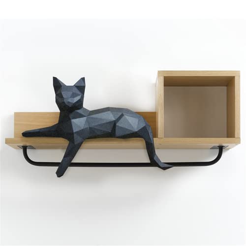 PRDECE Cat Geometric Origami 3D Handmade DIY Paper Model Desktop Window Decorative Ornament Educational Puzzles 3D Animal (B) von PRDECE