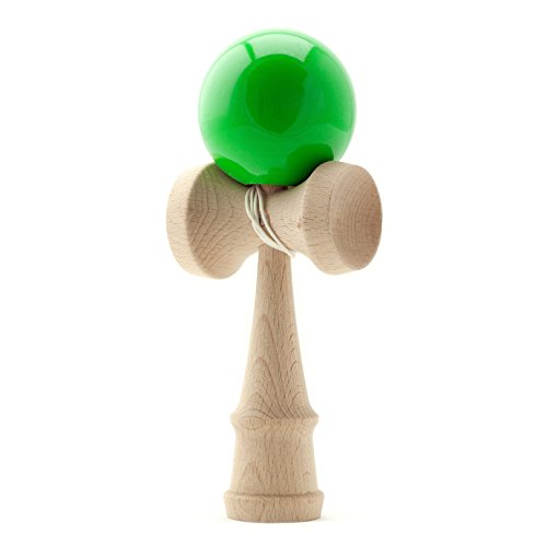 Kendama Japanisches Geschicklichkeitsspiel grüne Kugel Holz-Spielzeug Kugelfangspiel Marke PRECORN von PRECORN