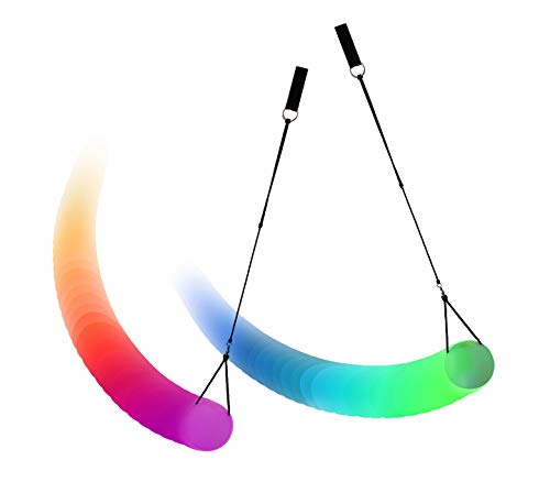 PRECORN LED Poi 2 Stck mehrfarbiger Nachtleuchtender Poi Leuchtpoi für Spinnen Schwingen Bauchtanz von PRECORN