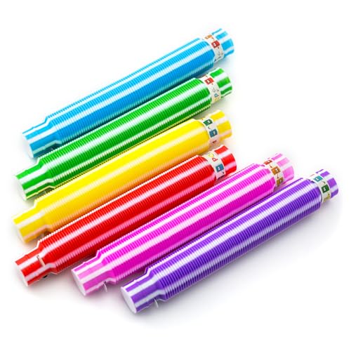 PRECORN LED Pop Tubes Fidget Toys Set – Buntes Party Deko mit Knicklichter Armbändern für Kindergeburtstag & mehr! Sensorik Spielzeug für Kleinkinder, 6 Farben von PRECORN