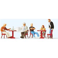PREISER 10369 H0 Gäste im Straßencafe von PREISER