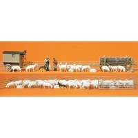 PREISER 13003 H0 Schäferei, Schäferkarren, Leiterwagen und Schafpferch. 80 Figuren PREISER 13003 H0 Schäferei, Schäferkarren, Leiterwagen und Schafpferch. 80 Figuren von PREISER