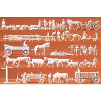 PREISER 16327 H0 Ländliche Gruppen, Gespanne. von PREISER