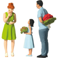 PREISER 44934 G Überraschung mit Blumen von PREISER