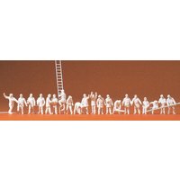 PREISER 79004 N Feuerwehrmänner in moderner Einsatzkleidung 20 unbemalte Miniaturfiguren von PREISER