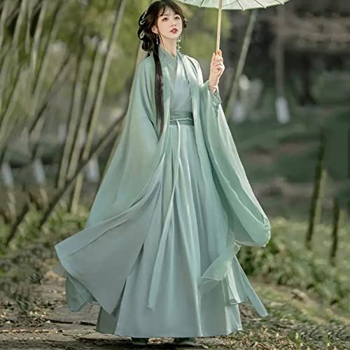 PRELGOSP Hanfu Kleid Damen, Traditionelle Chinesische Kleidung Elegantes, Kostüm Alte Frau für Bühnenshow Cosplay,M von PRELGOSP