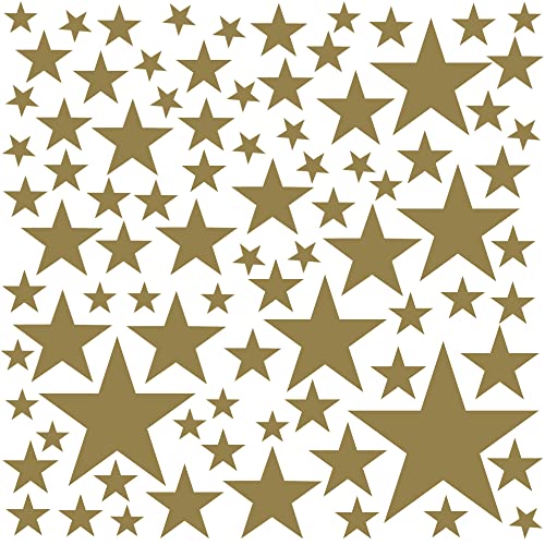 PREMYO 86 Sterne Wandsticker Kinderzimmer Mädchen Jungen - Wandtattoo - Wandaufkleber Selbstklebend Gold PREMYO 86 Sterne Wandsticker Kinderzimmer Mädchen Jungen - Wandtattoo - Wandaufkleber Selbstklebend Gold von PREMYO