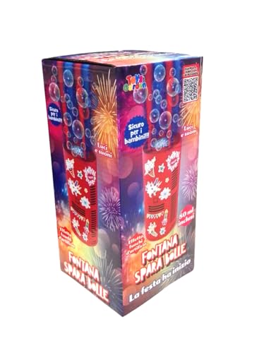 Bubble Brunnen, für Partys, Geburtstage, Veranstaltungen, mit Licht und Sound, 80 ml Flüssigkeit von PRESTIGE & DELUXE