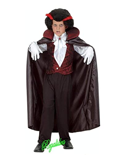PRESTIGE & DELUXE Kostüm Kleid Karneval Vampir Dracula 8 9 10 11 12 13 14 Jahre (8-9-10 Jahre Kinderhöhe 140 cm) von PRESTIGE & DELUXE